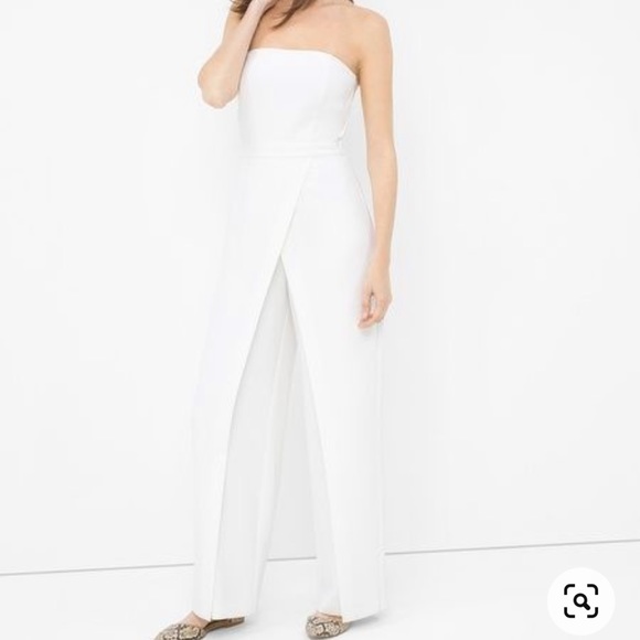 CONVERTIBLE STRAPLESS SPLIT-LEG JUMPSUIT - Picture 6 of 12